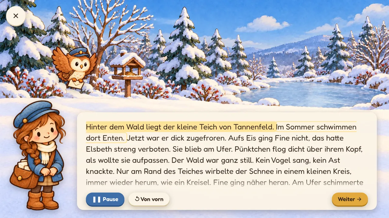 So sieht Die Wunschzettel-Post auf dem Smartboard aus